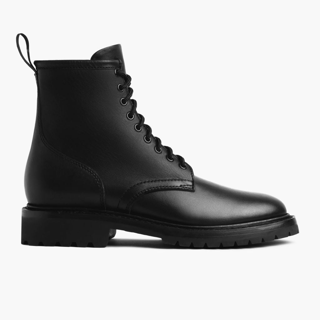 Black Full-Grain leather Boots - Rámová konstrukce Goodyear welt a špička obuvi