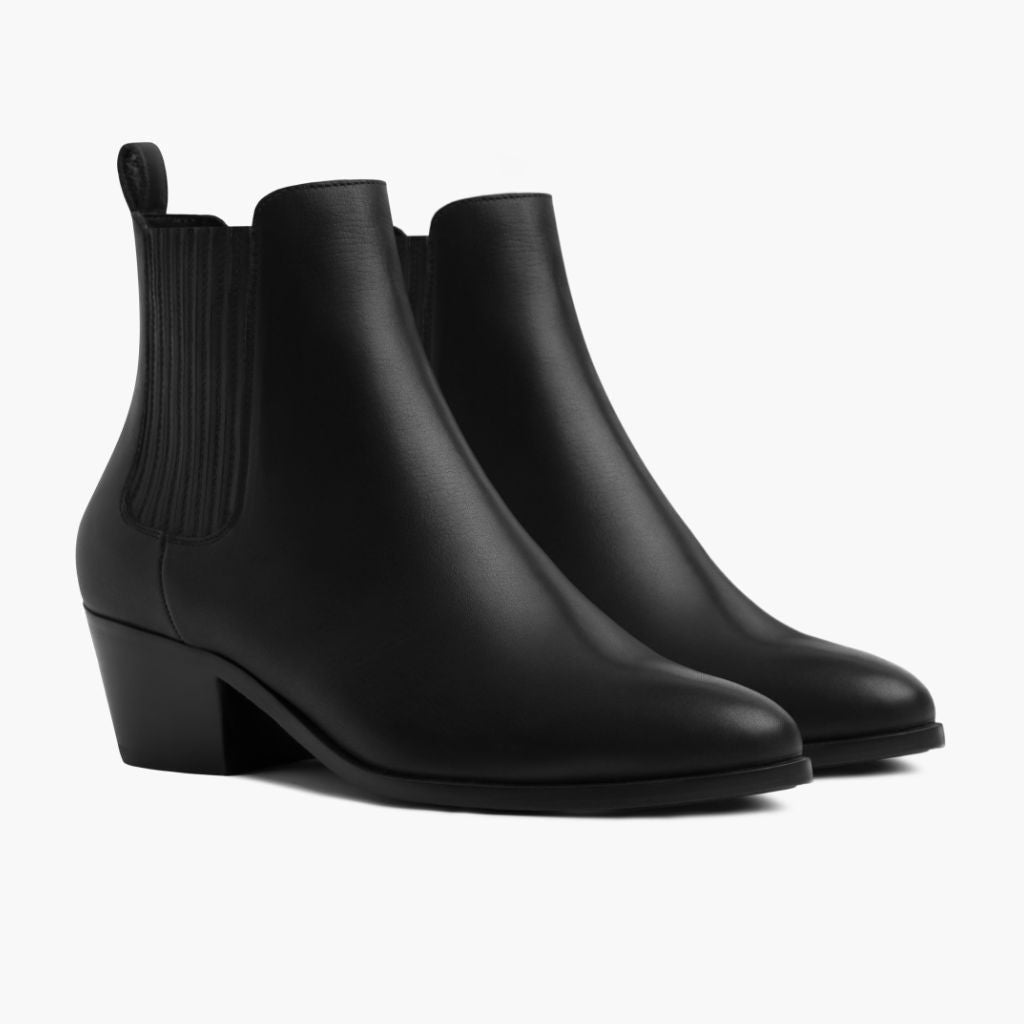 Black Full-Grain leather Boots - Rámová konstrukce Goodyear welt a špička obuvi