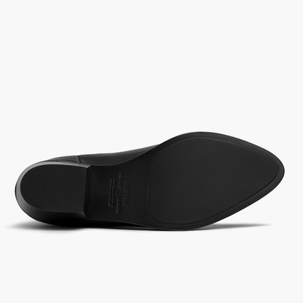 High-Traction Rubber Outsole & Lug Tread Pattern on Dreamer Bootie Černá Kožené boty pro Dámy