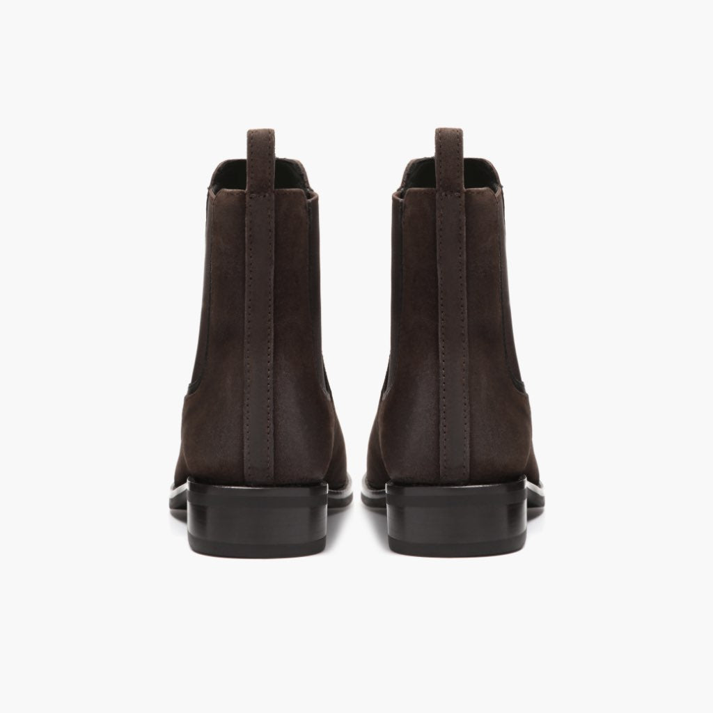 High-Traction Rubber Outsole & Lug Tread Pattern on Duchess Dark Hnědá Suede Kožené boty pro Dámy