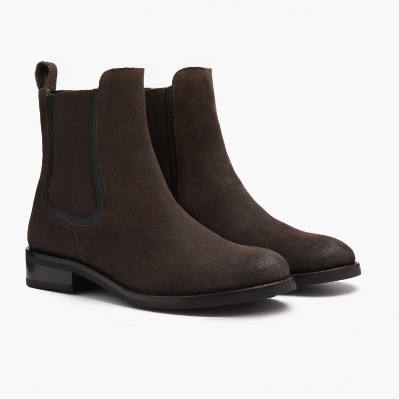 Duchess Dark Hnědá Suede Kožené boty pro Dámy