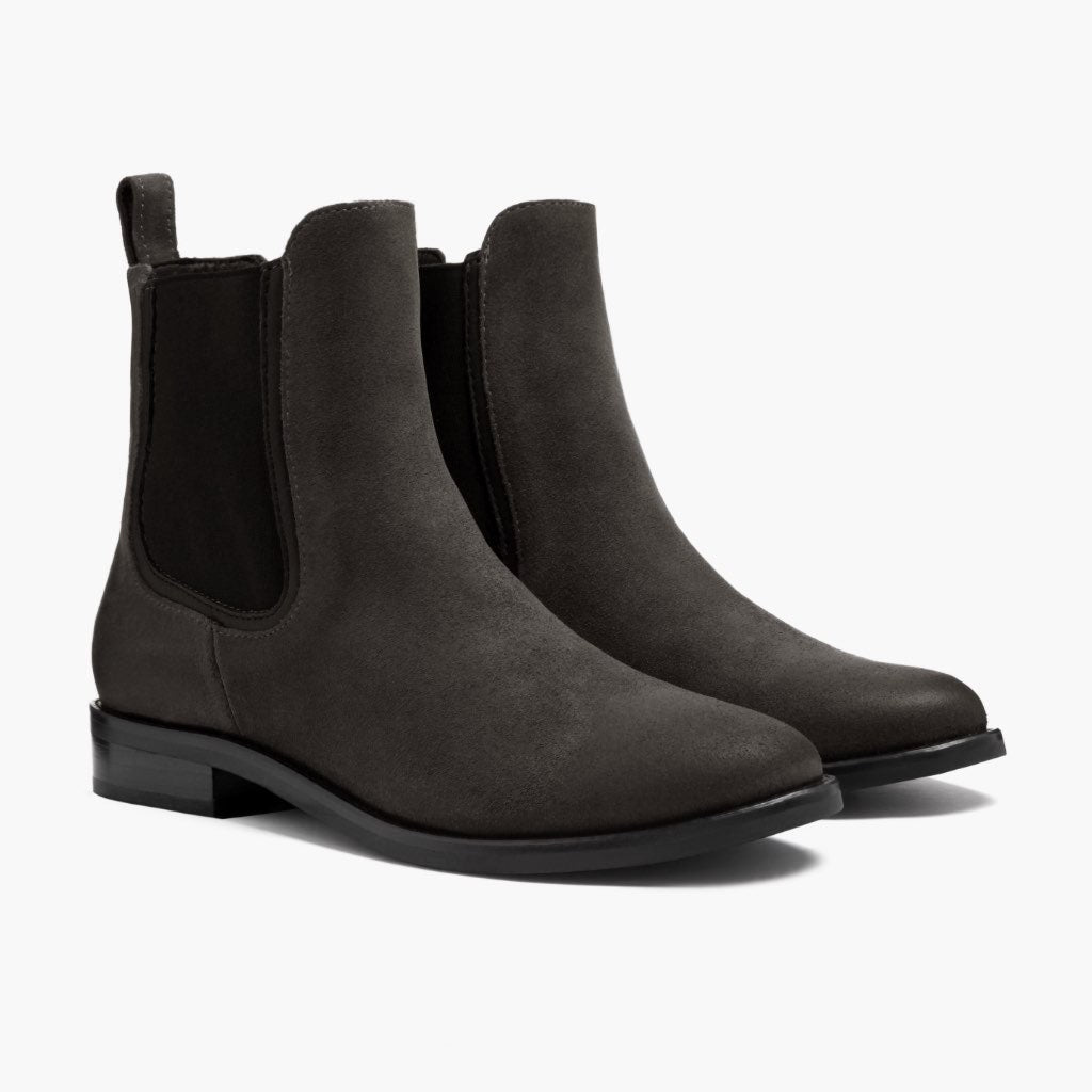 Grey Full-Grain leather Boots - Rámová konstrukce Goodyear welt a špička obuvi