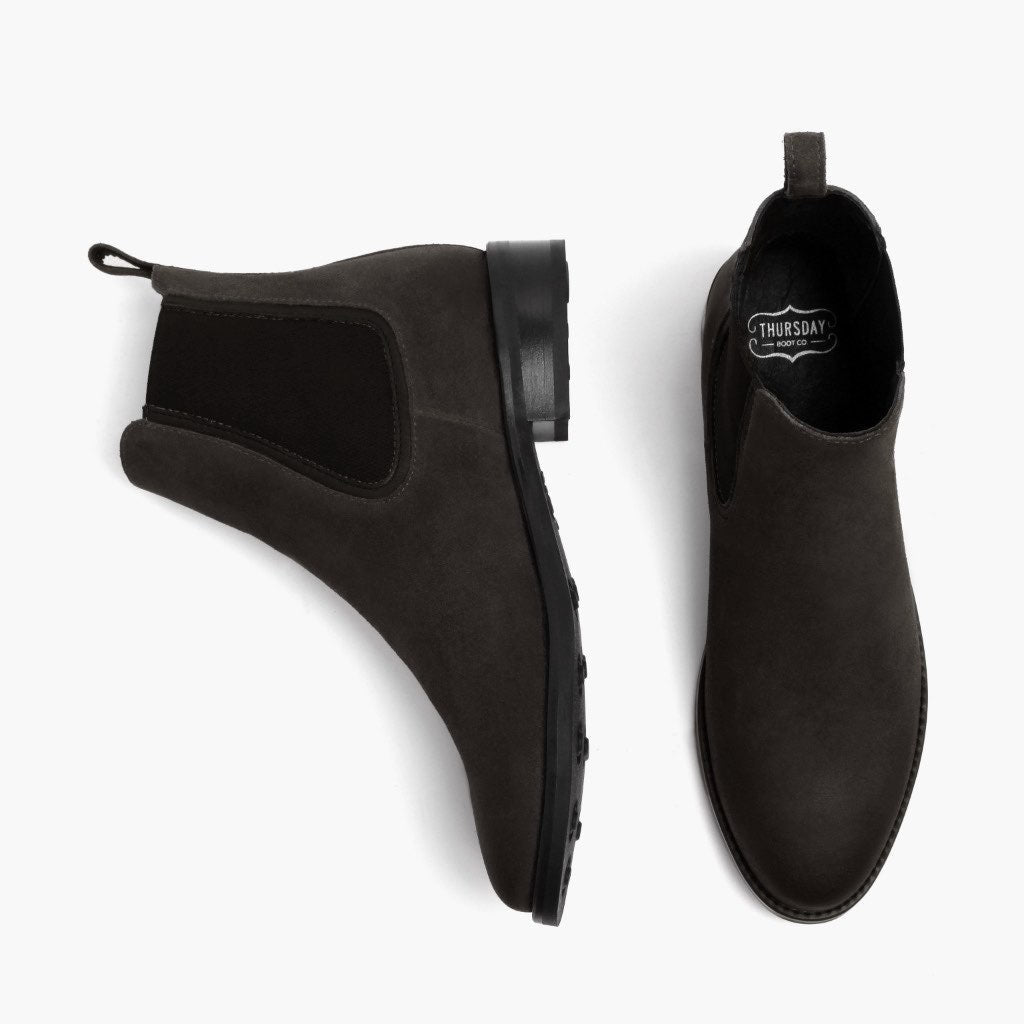 High-Traction Rubber Outsole & Lug Tread Pattern on Duchess Shadow Grey Kožené boty pro Dámy