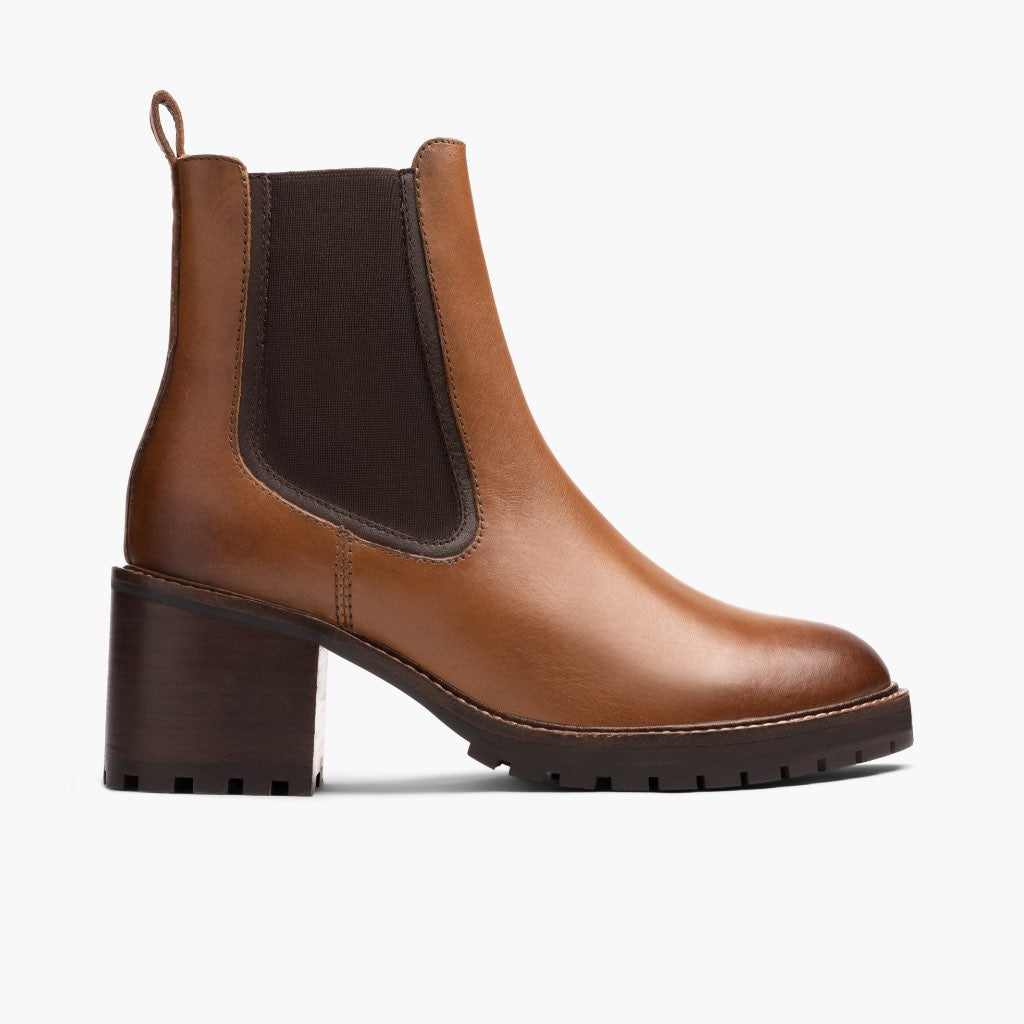 Knockout Toffee Kožené boty pro Dámy in Classic Full-Grain Leather - Boční pohled | Koupit online