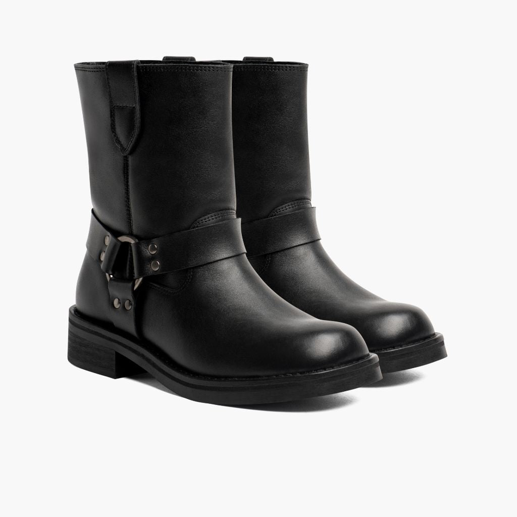 Black Full-Grain leather Boots - Rámová konstrukce Goodyear welt a špička obuvi