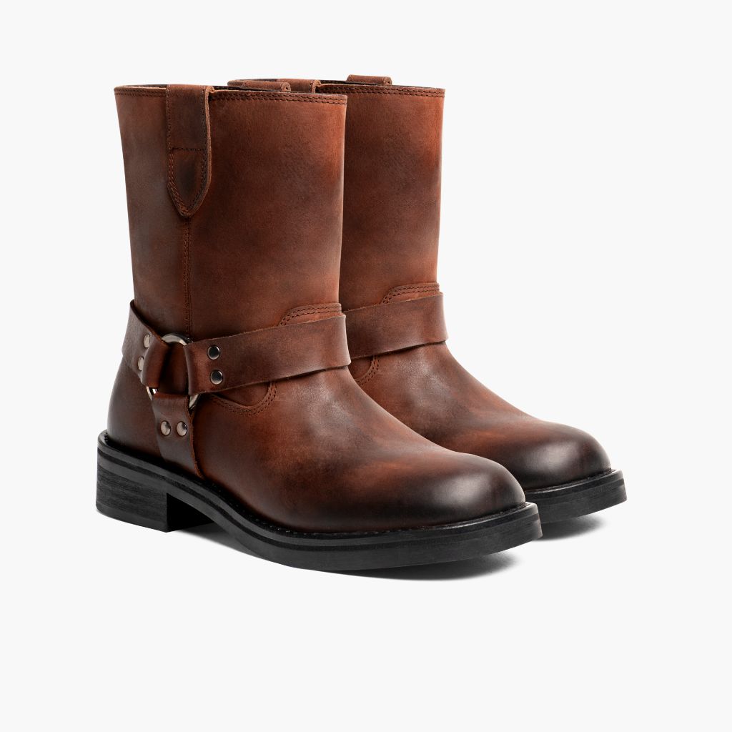 Brown Full-Grain leather Boots - Rámová konstrukce Goodyear welt a špička obuvi