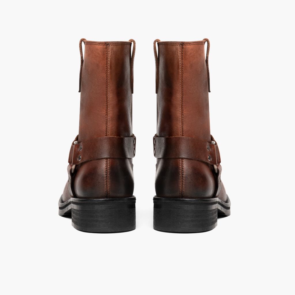 High-Traction Rubber Outsole & Lug Tread Pattern on Outlaw Rust Hnědá Kožené boty pro Dámy