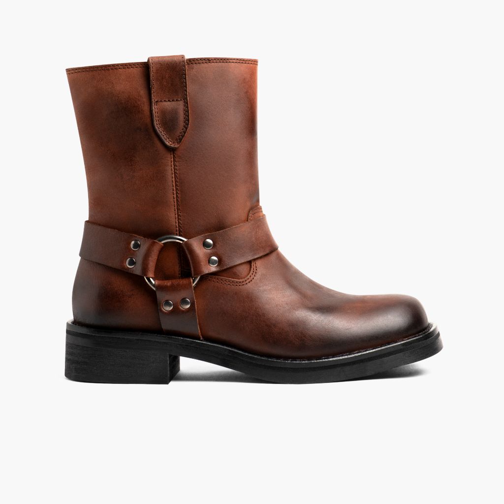Outlaw Rust Hnědá Kožené boty pro Dámy in Brown Full-Grain Leather - Boční pohled | Koupit online