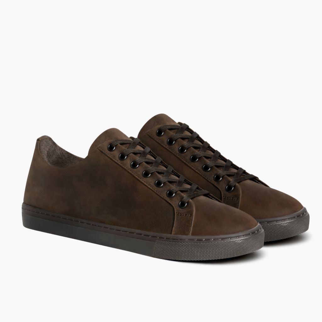 Premier Low Top Tobacco Kožené tenisky pro Dámy in Classic Full-Grain Leather - Boční pohled | Koupit online