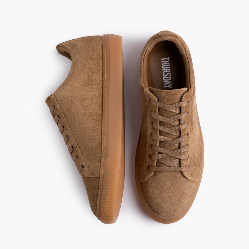 Premier Low Top Camel Kožené tenisky pro Dámy - Zesílený opatek a precizní dvojité prošití