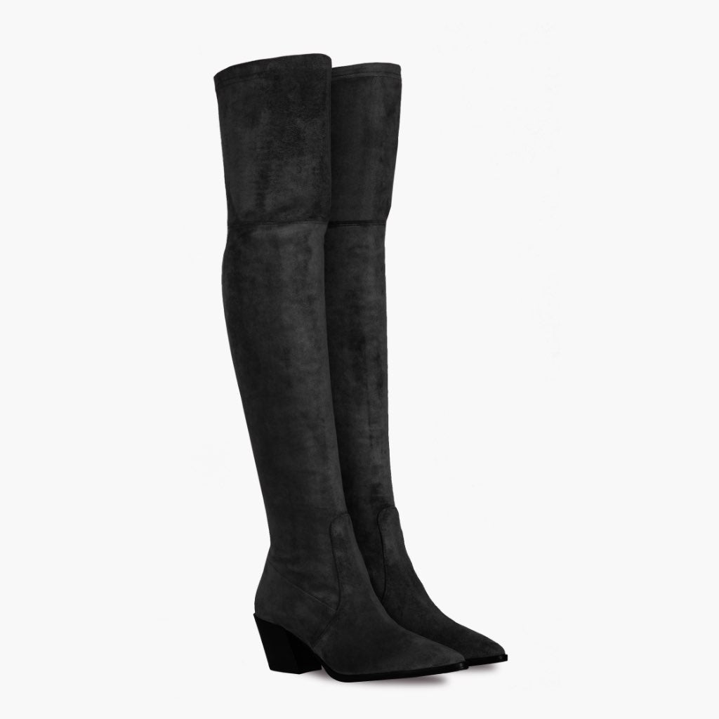 Black Full-Grain leather Boots - Rámová konstrukce Goodyear welt a špička obuvi