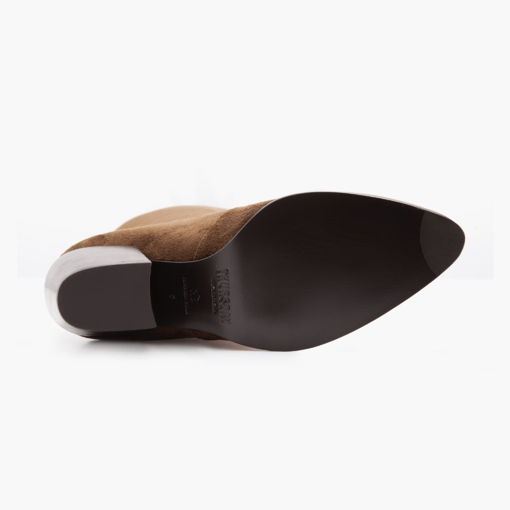 High-Traction Rubber Outsole & Lug Tread Pattern on Tempest Espresso Kožené boty pro Dámy