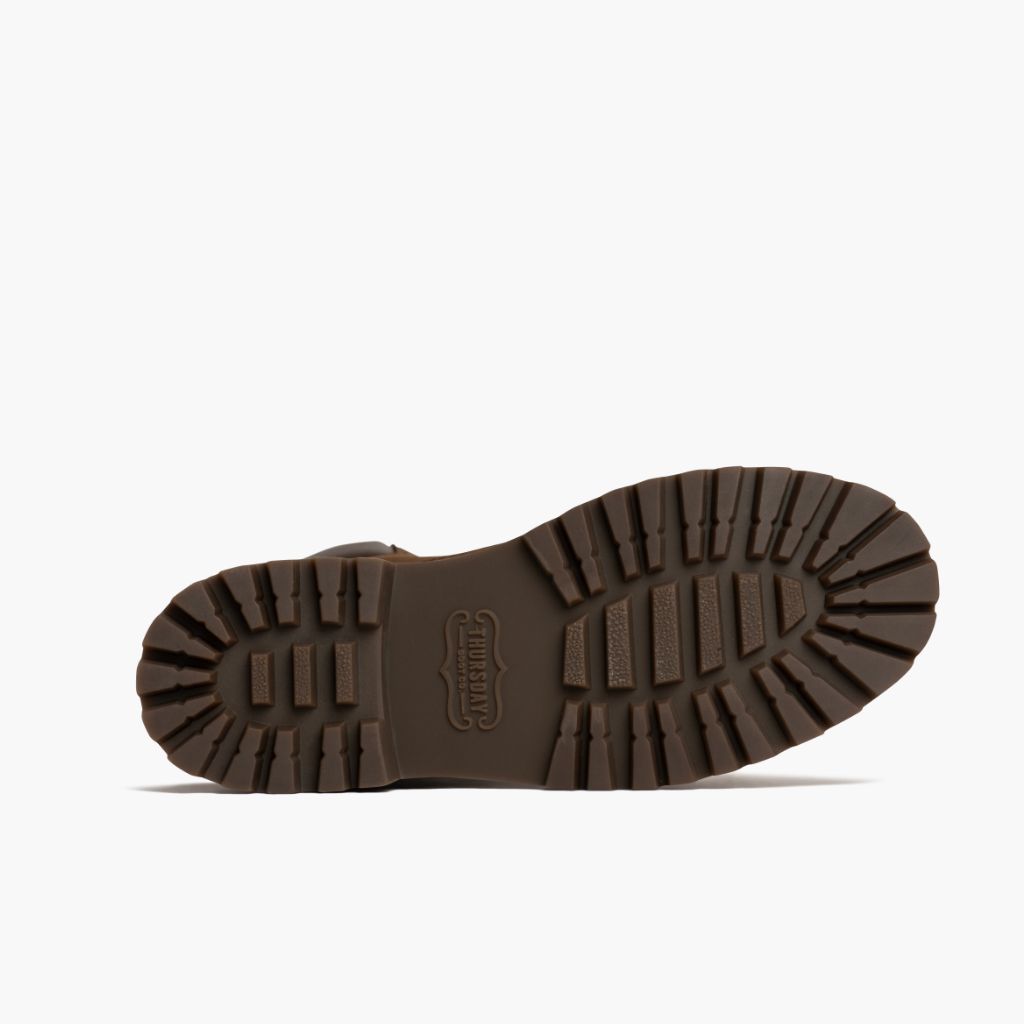 High-Traction Rubber Outsole & Lug Tread Pattern on Explorer Světle hnědá Matte Kožené boty pro Dámy