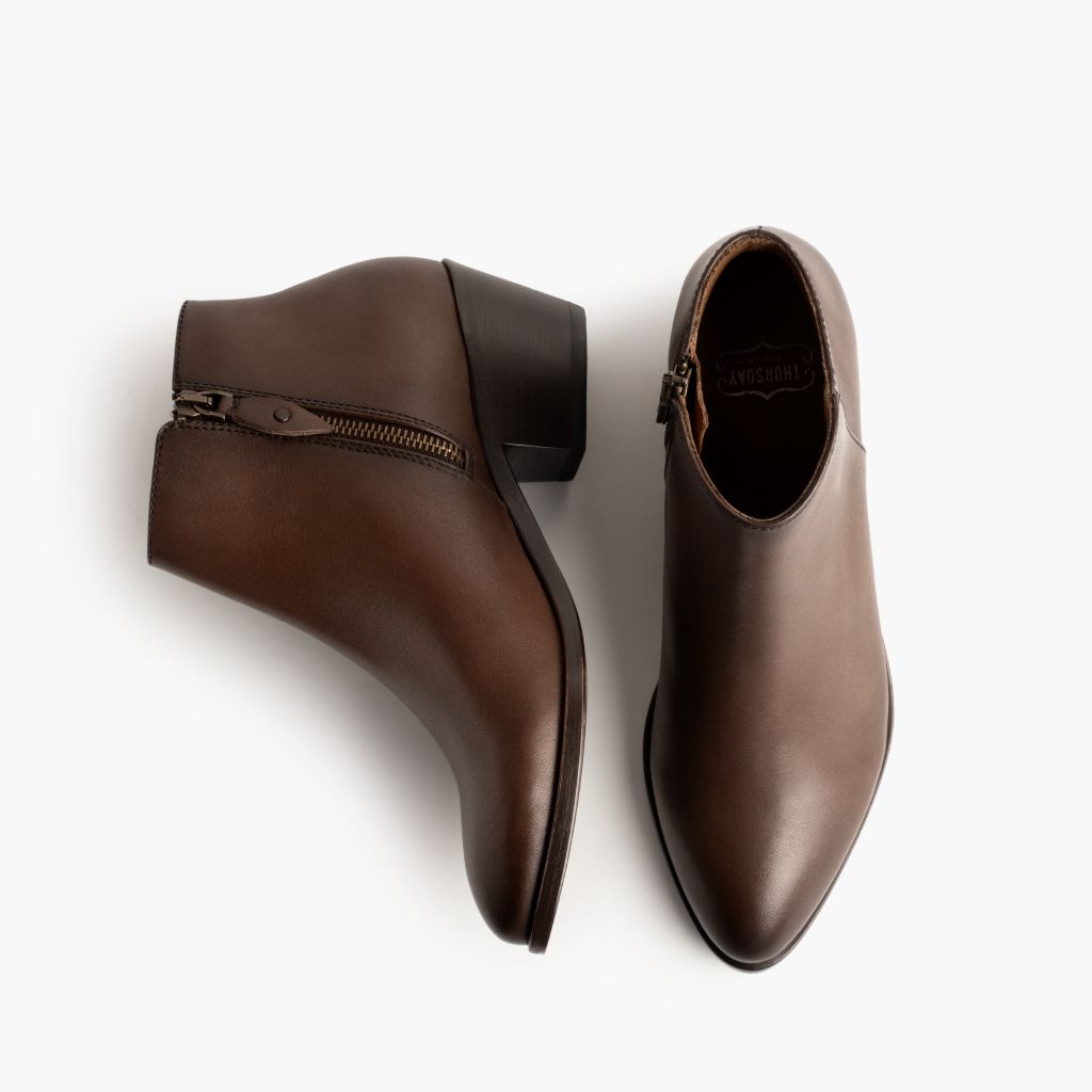 High-Traction Rubber Outsole & Lug Tread Pattern on Downtown Amaretto Kožené boty pro Dámy