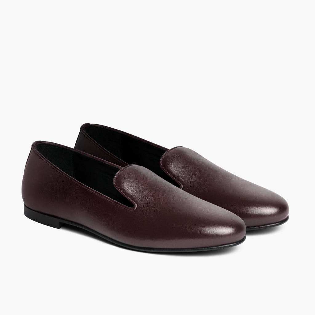 Eden Burgundská Kožené boty pro Dámy in Burgundy Full-Grain Leather - Boční pohled | Koupit online