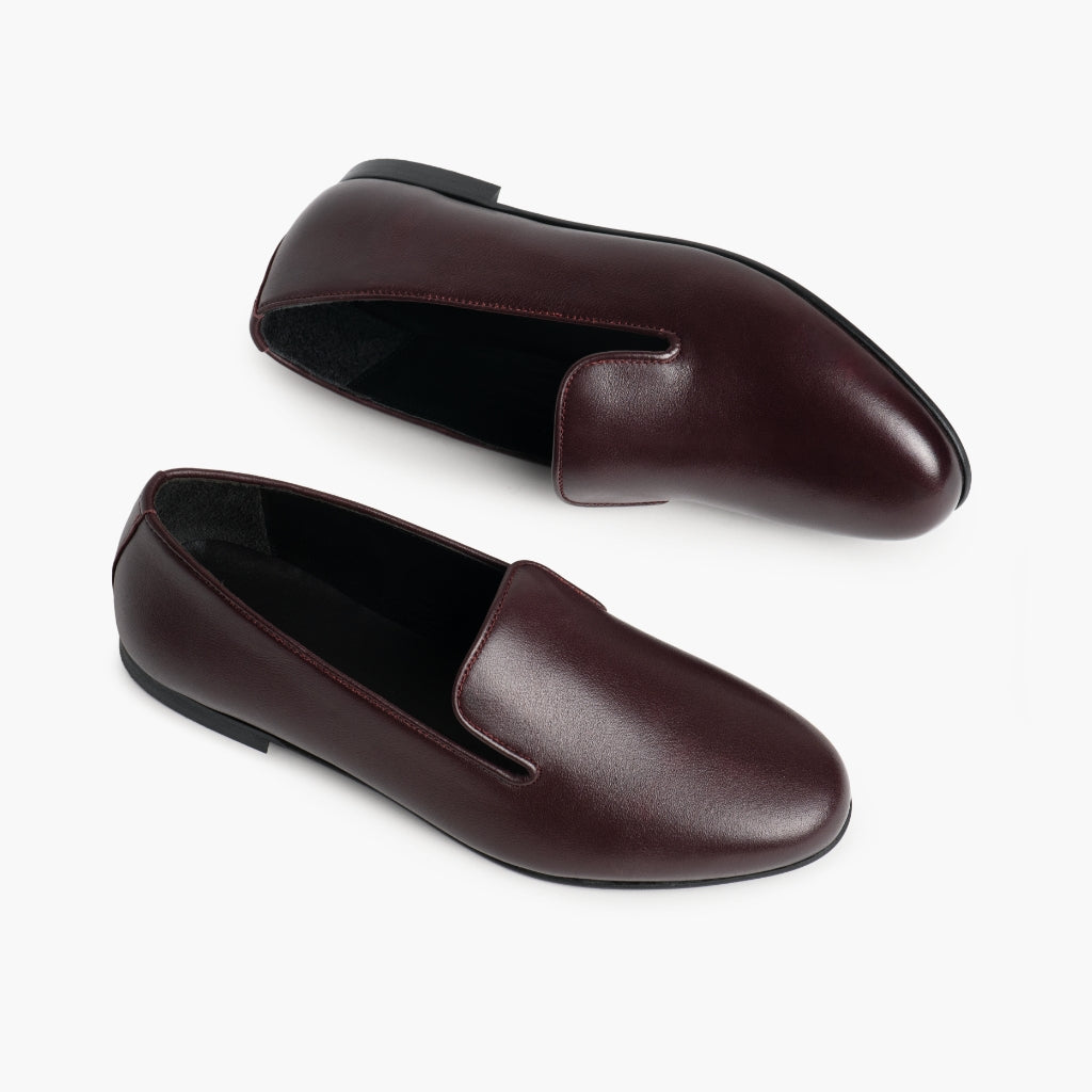 High-Traction Rubber Outsole & Lug Tread Pattern on Eden Burgundská Kožené boty pro Dámy