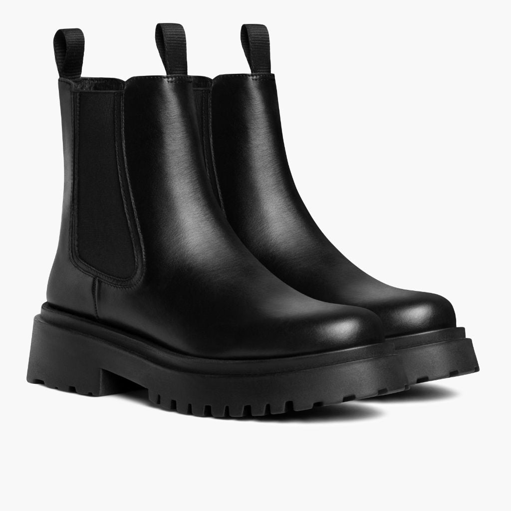 Black Full-Grain leather Boots - Rámová konstrukce Goodyear welt a špička obuvi