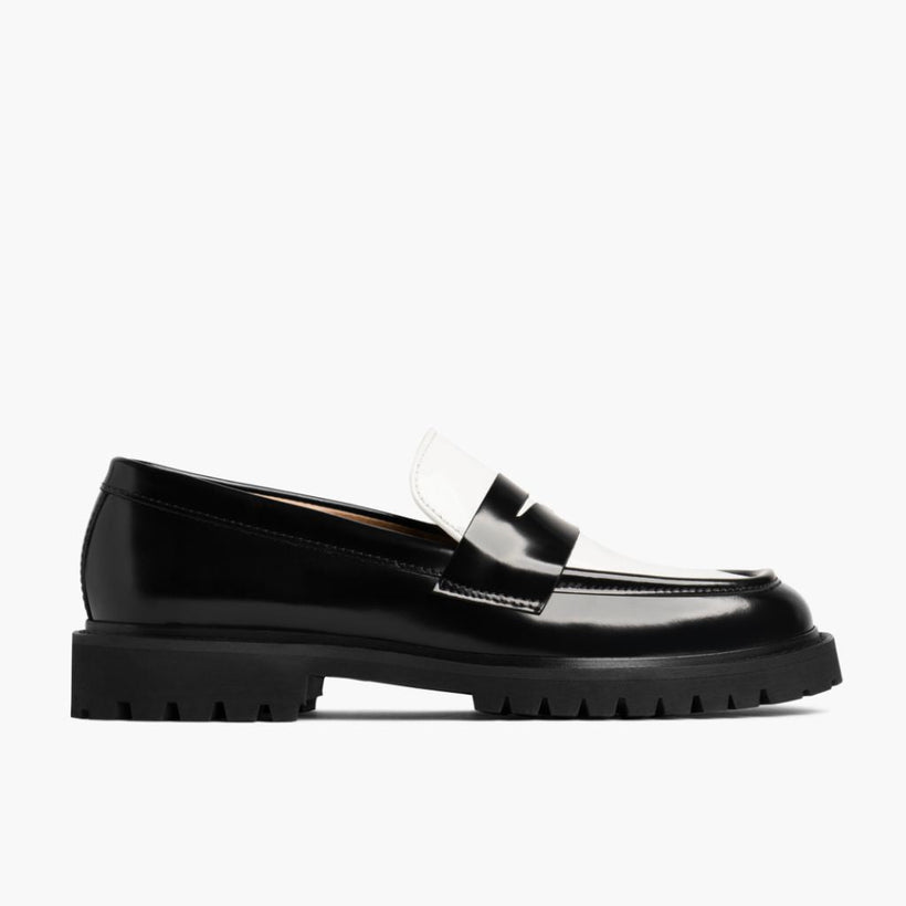 Penny Černá & White Leather Loafers dámská