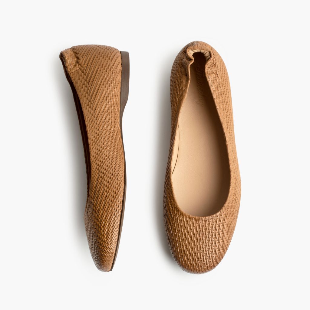 Scrunch Světle hnědá Embossed Kožené boty pro Dámy - Zesílený opatek a precizní dvojité prošití