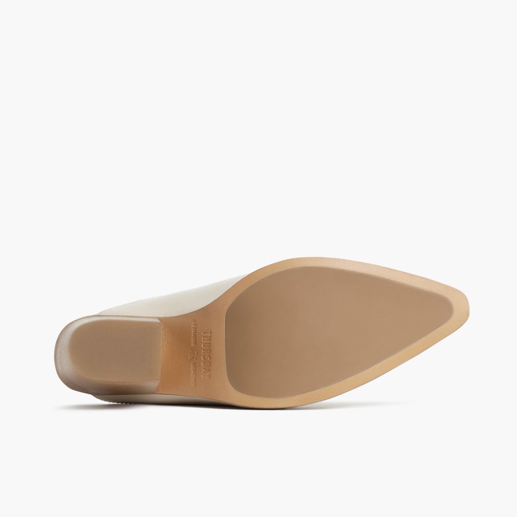 High-Traction Rubber Outsole & Lug Tread Pattern on Summer Ivory Kožené boty pro Dámy