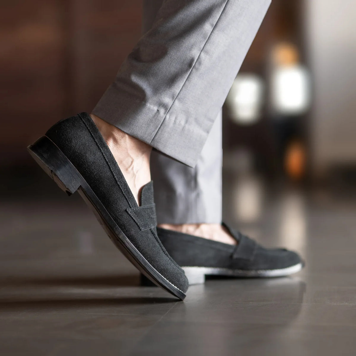 Orlaven Baxton Černá Suede Kožené mokasíny pro Pány footwear image 10
