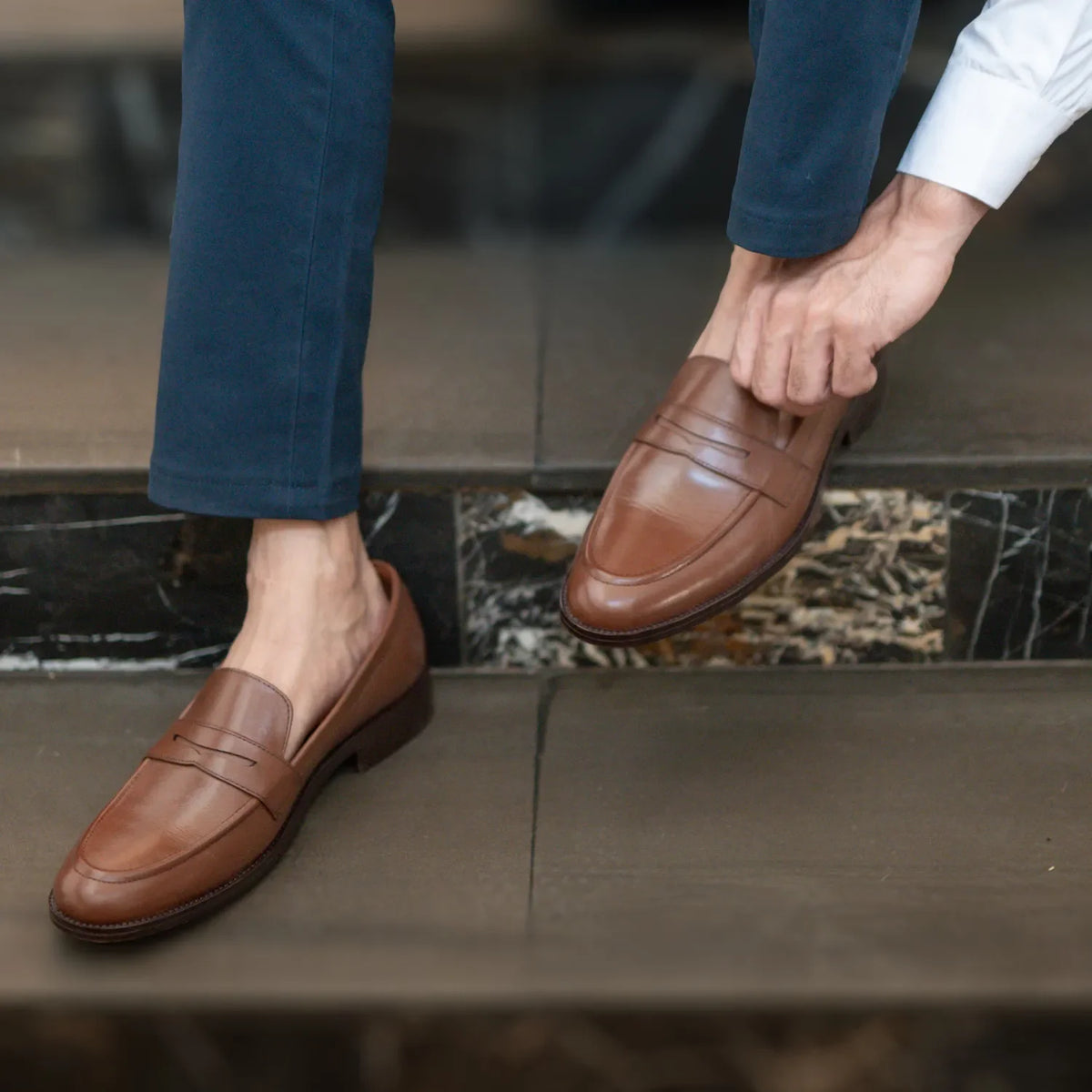 Orlaven Baxton Hnědá Kožené mokasíny pro Pány footwear image 10