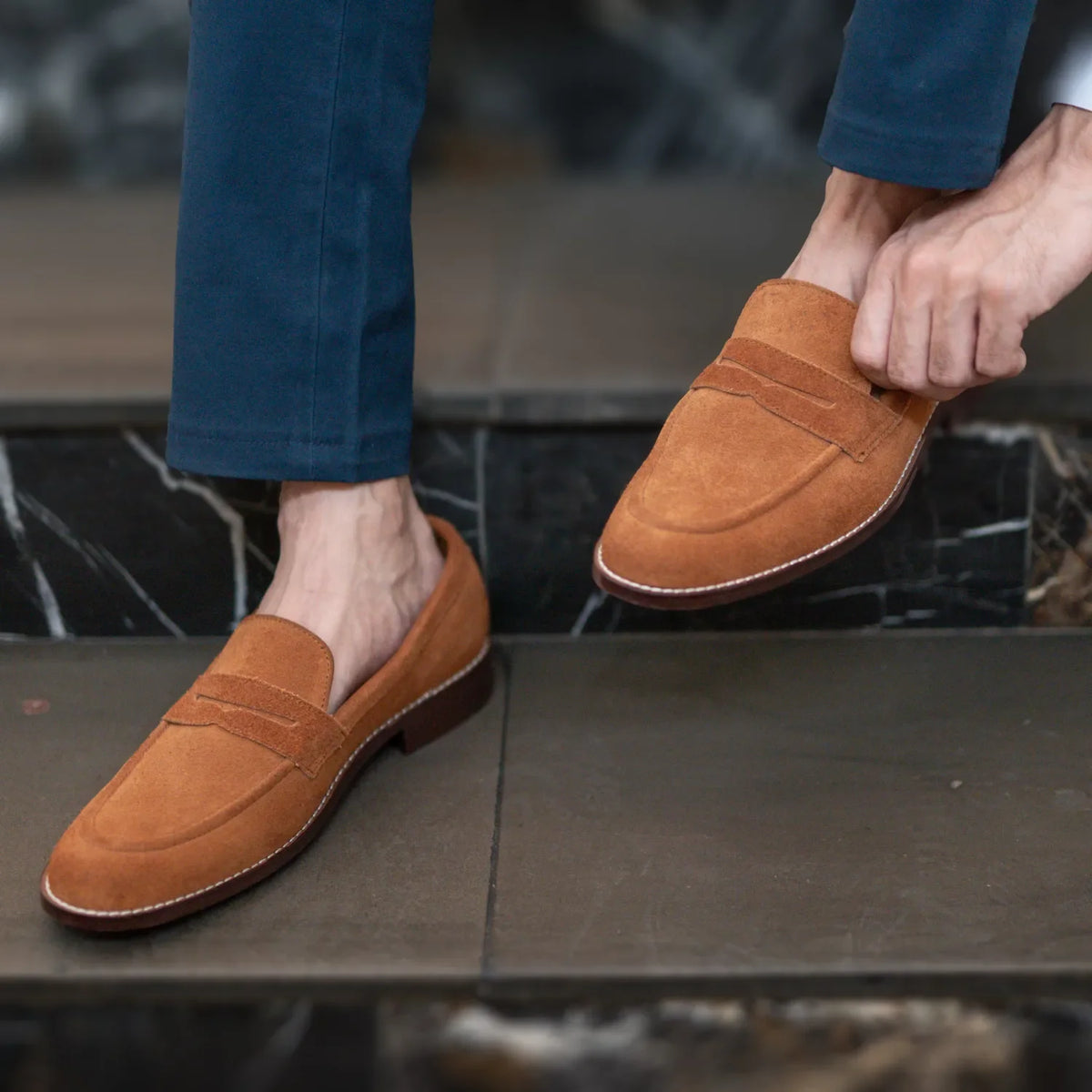 Orlaven Baxton Hnědá Suede Kožené mokasíny pro Pány footwear image 10