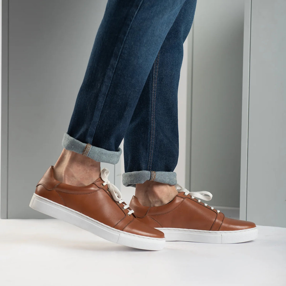Orlaven Carter Runn Hnědá Kožené tenisky pro Pány footwear image 10