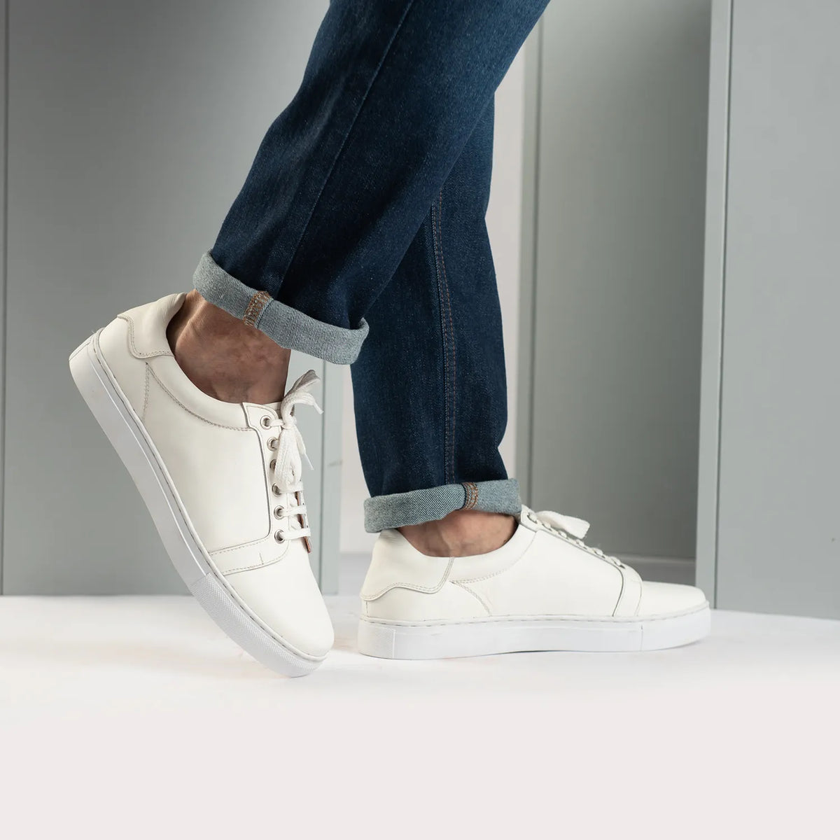 Orlaven Carter Runn White Kožené tenisky pro Pány footwear image 10