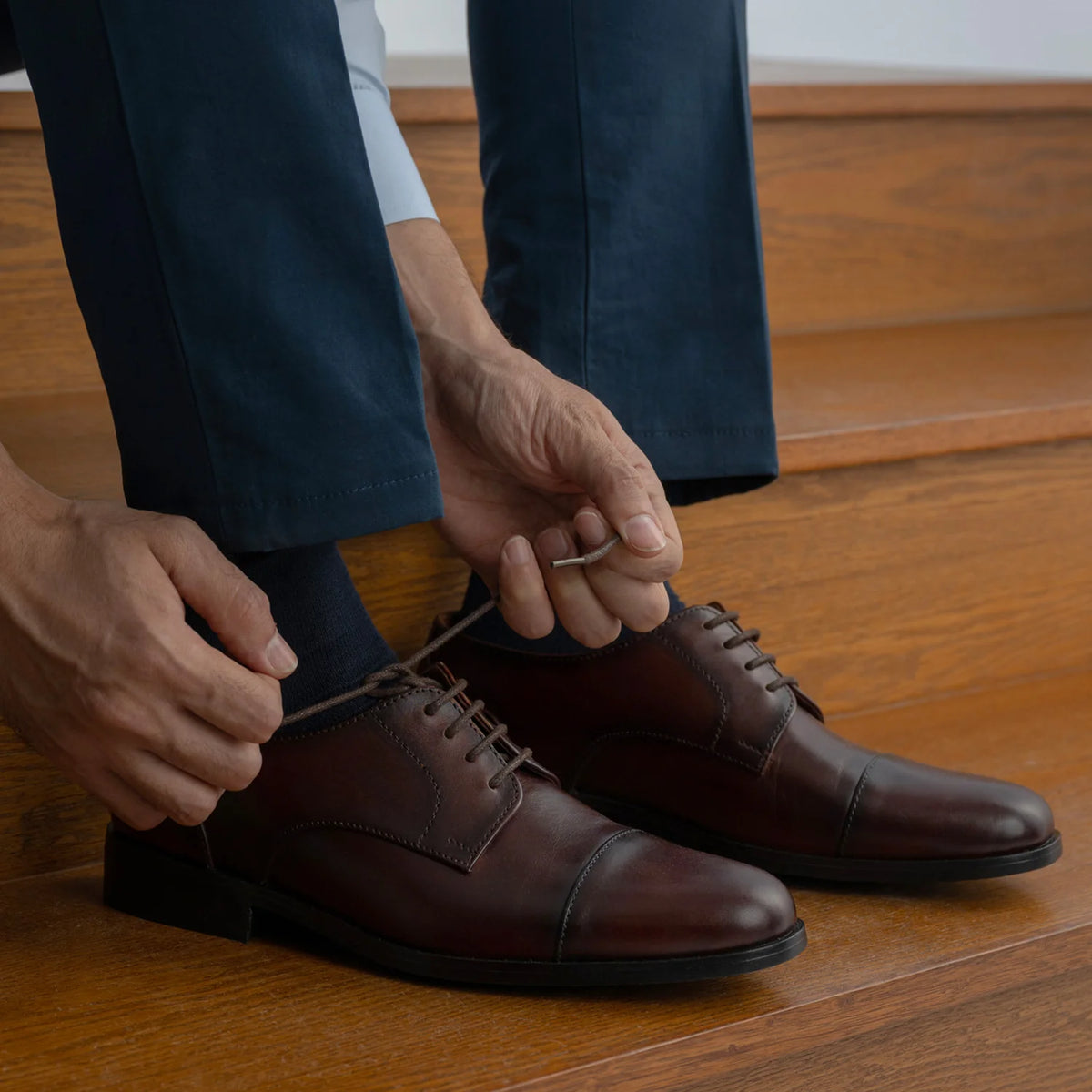 Orlaven Attorney Derby Burnished Hnědá Kožená obuv - StudGuard pro Pány footwear image 10