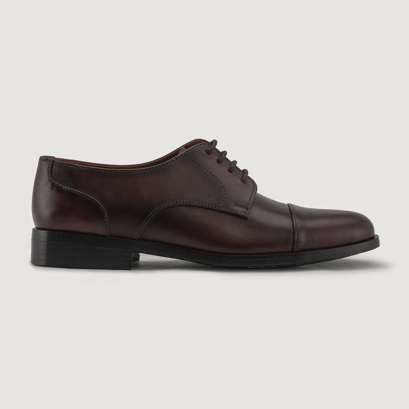 Attorney Derby Burnished Hnědá Leather Shoes pánská