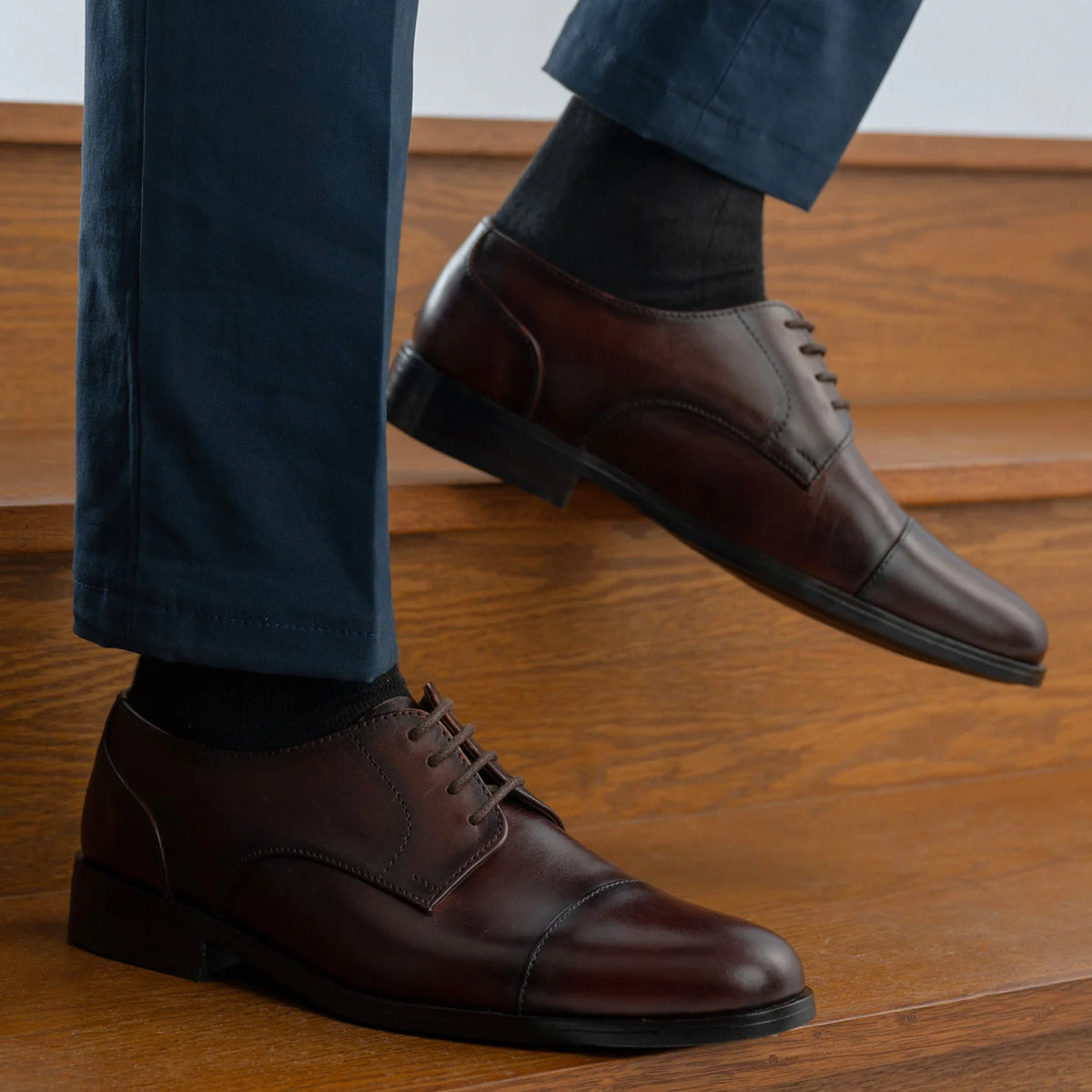 Orlaven Attorney Derby Burnished Hnědá Kožená obuv - StudGuard pro Pány footwear image 9