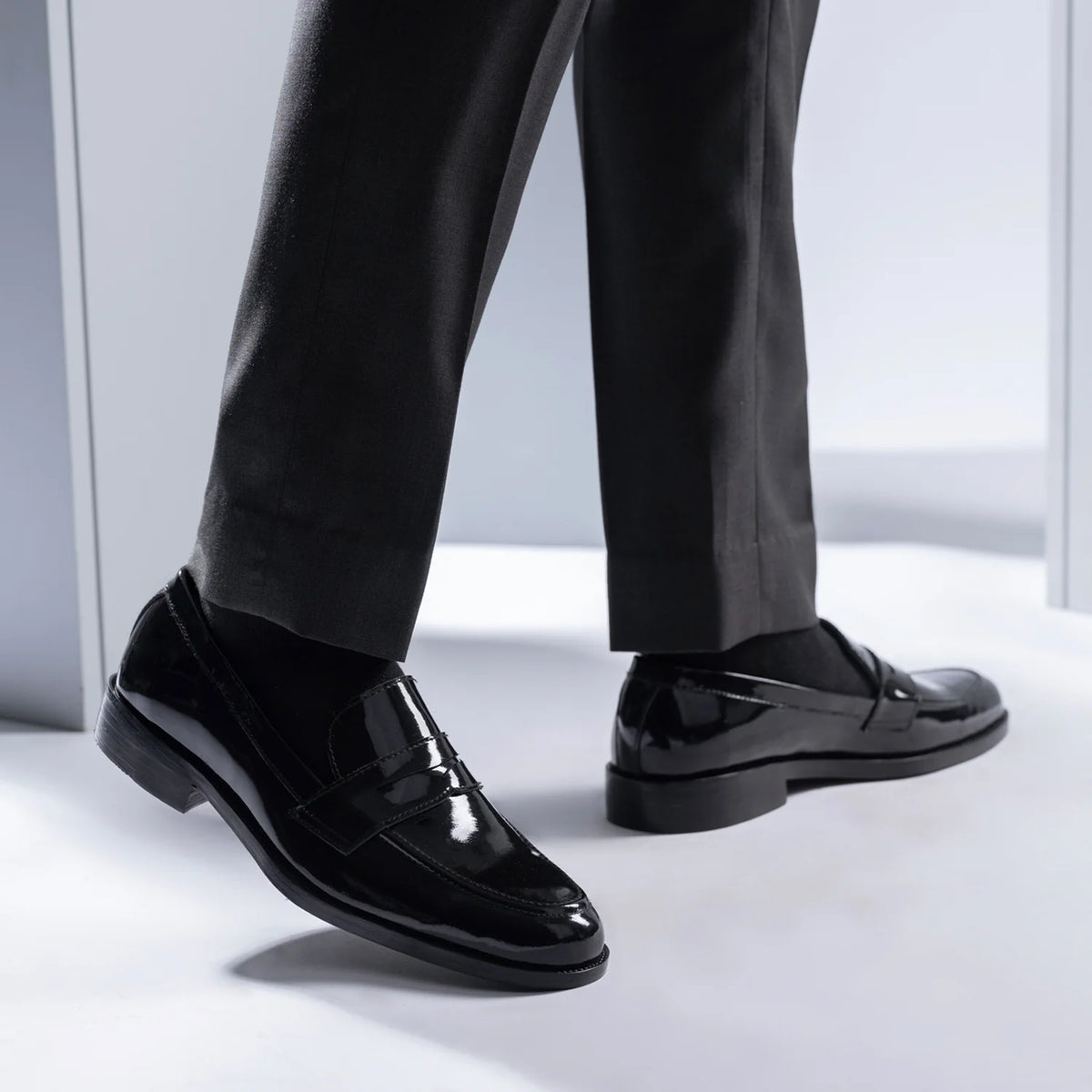 Orlaven Baxton Černá Patent Kožené mokasíny pro Pány footwear image 9