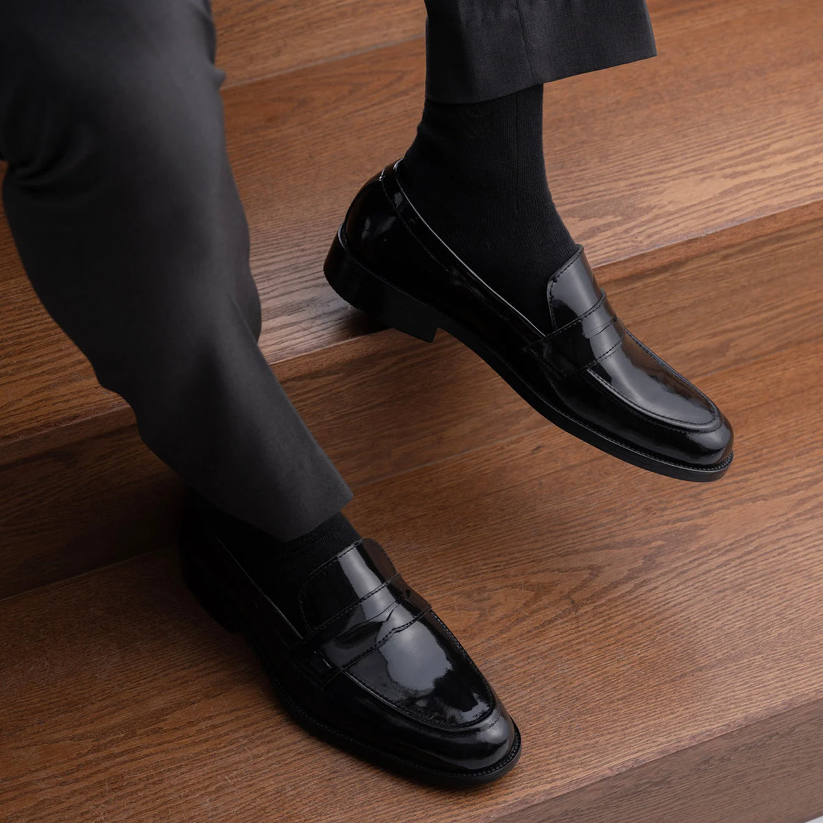Orlaven Baxton Černá Patent Kožené mokasíny pro Pány footwear image 10