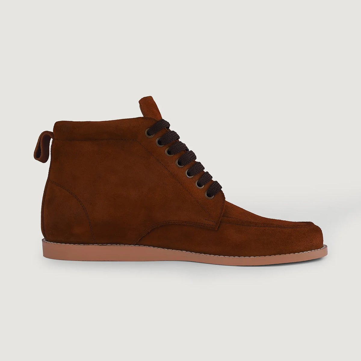 Brown Goatskin Suede Leather Boots - Rámová konstrukce Goodyear welt a špička obuvi