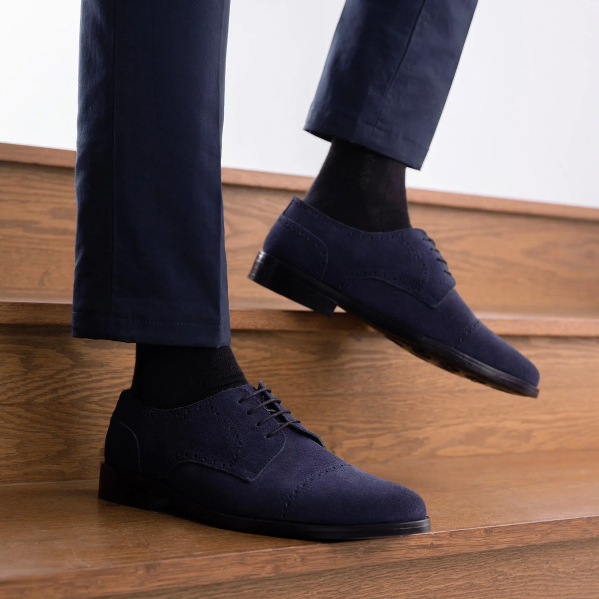 Orlaven Dirk Brogues Derby Modrá Suede Kožená obuv - StudGuard pro Pány footwear image 9