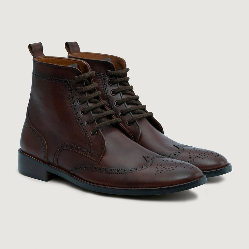 Duster Brogues Derby Hnědá Burnished Kožené boty - StudGuard pro Pány