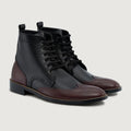 Duster Brogues Derby Vínová Černá Kožené boty - StudGuard pro Pány