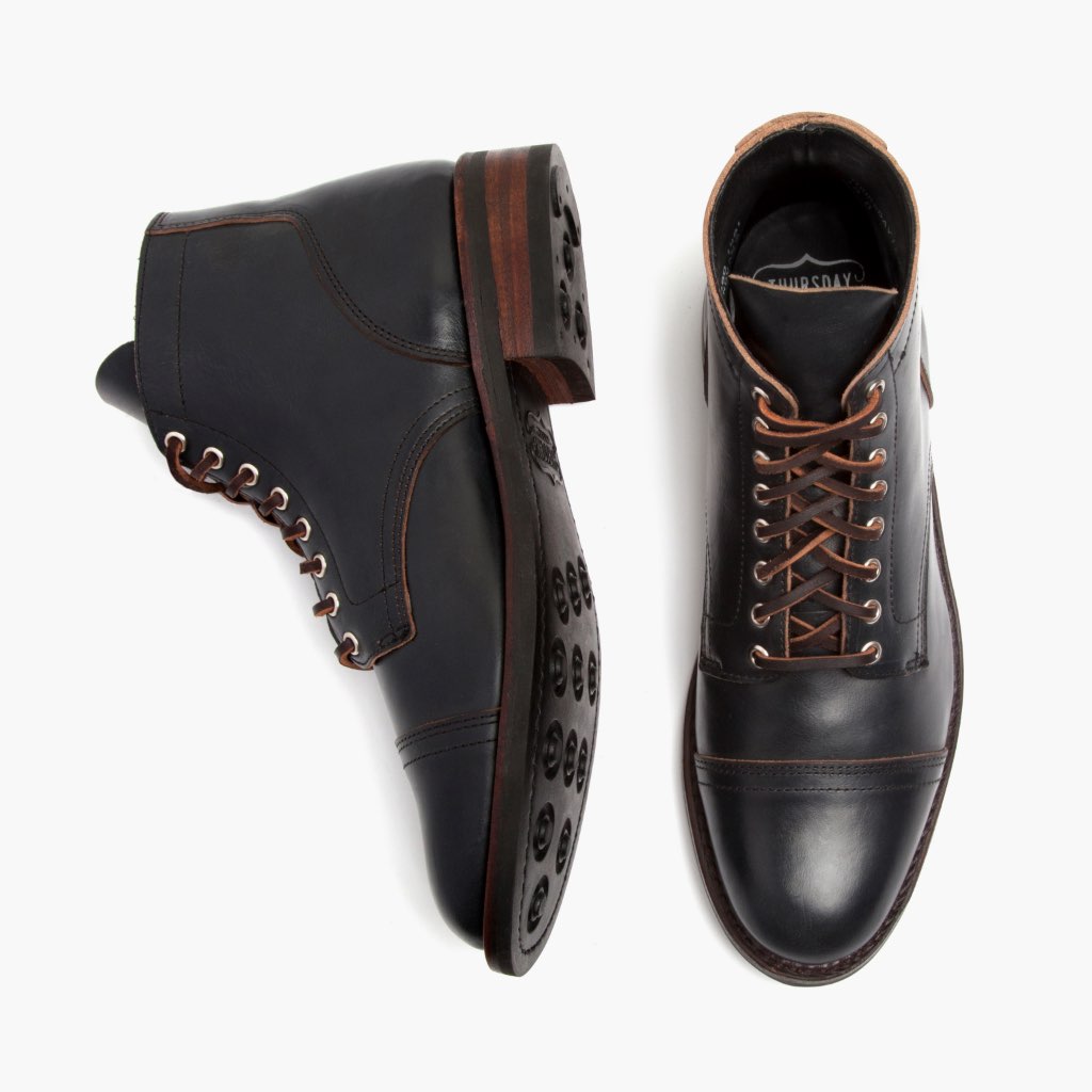 High-Traction Rubber Outsole & Lug Tread Pattern on Vanguard Indigo Kožené boty pro Pány For Men