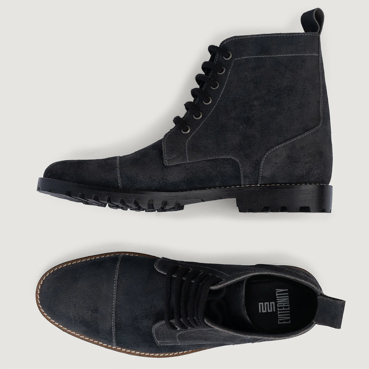 Knight Derby Grey Suede Kožené boty - TerraGrip pro Pány - Zesílený opatek a precizní dvojité prošití