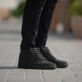 Marty High Top Černá Nubuck Kožené tenisky pro Pány