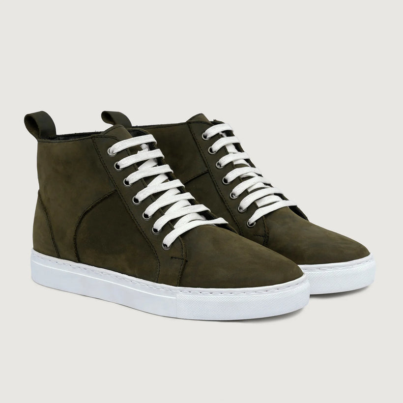 Marty High Top Olive Pullup Kožené tenisky pro Pány