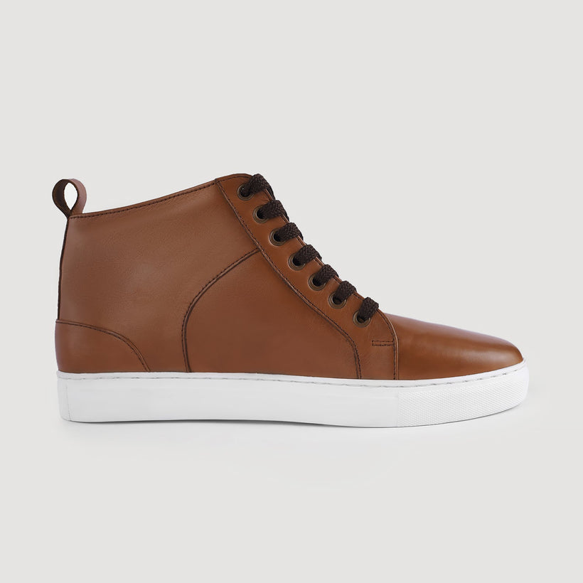 Marty High Top Světle hnědá Kožené tenisky pro Pány