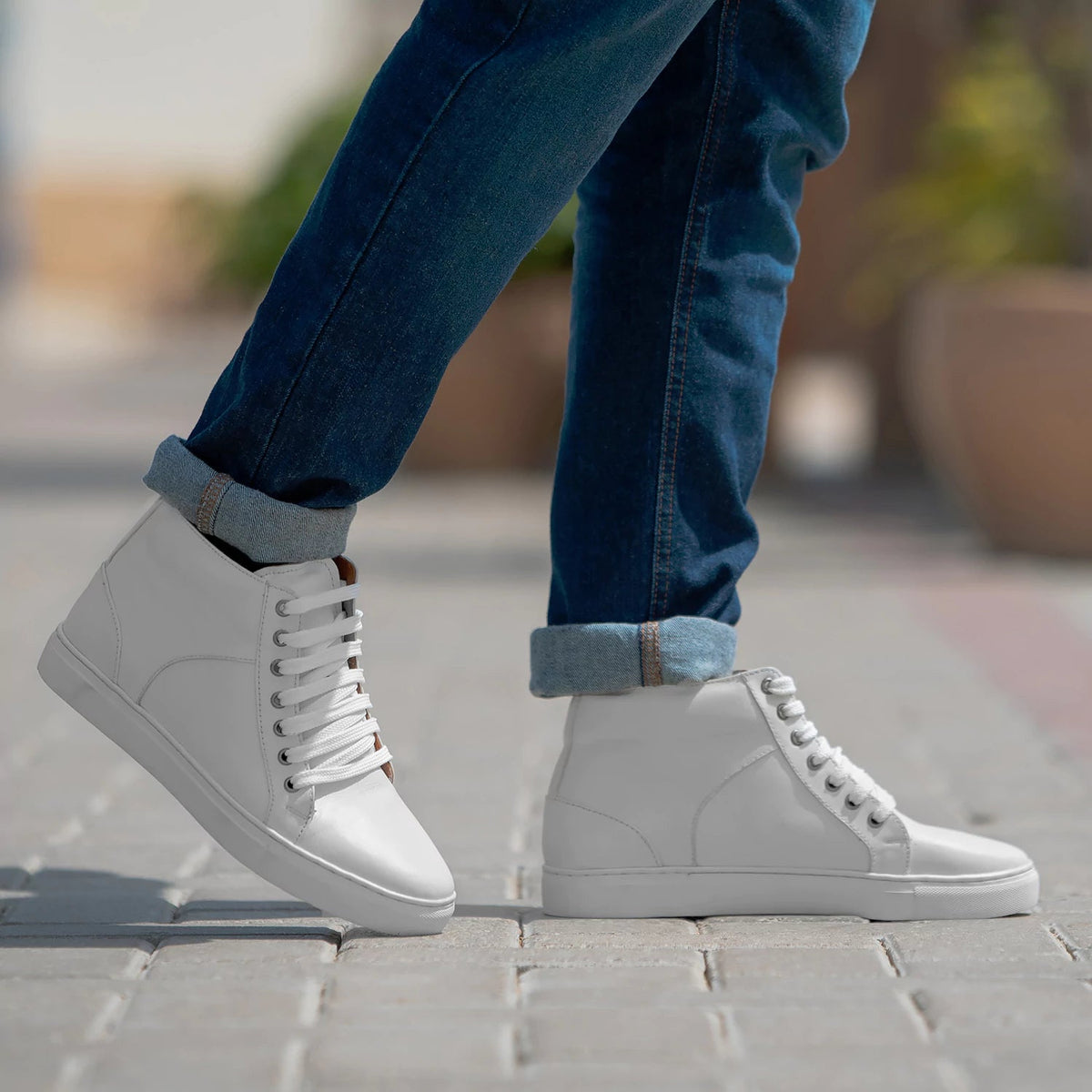 Orlaven Marty High Top White Kožené tenisky pro Pány footwear image 9
