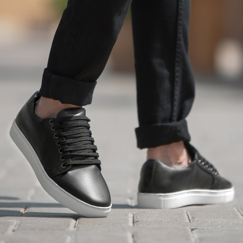 Murphy Low Top Černá Kožené tenisky pro Pány