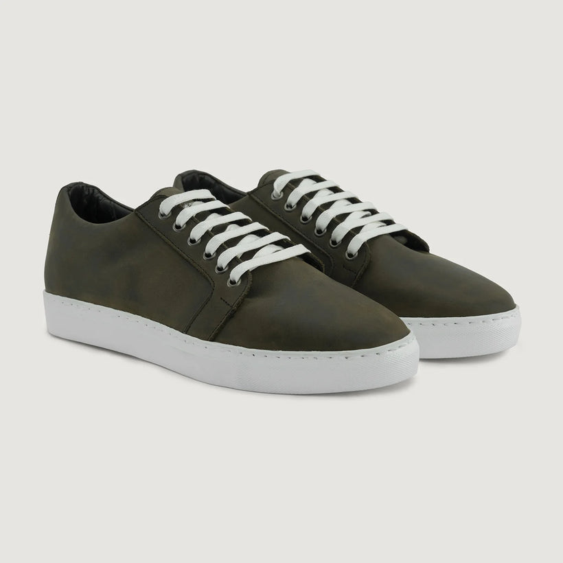 Murphy Low Top Olive Pullup Kožené tenisky pro Pány