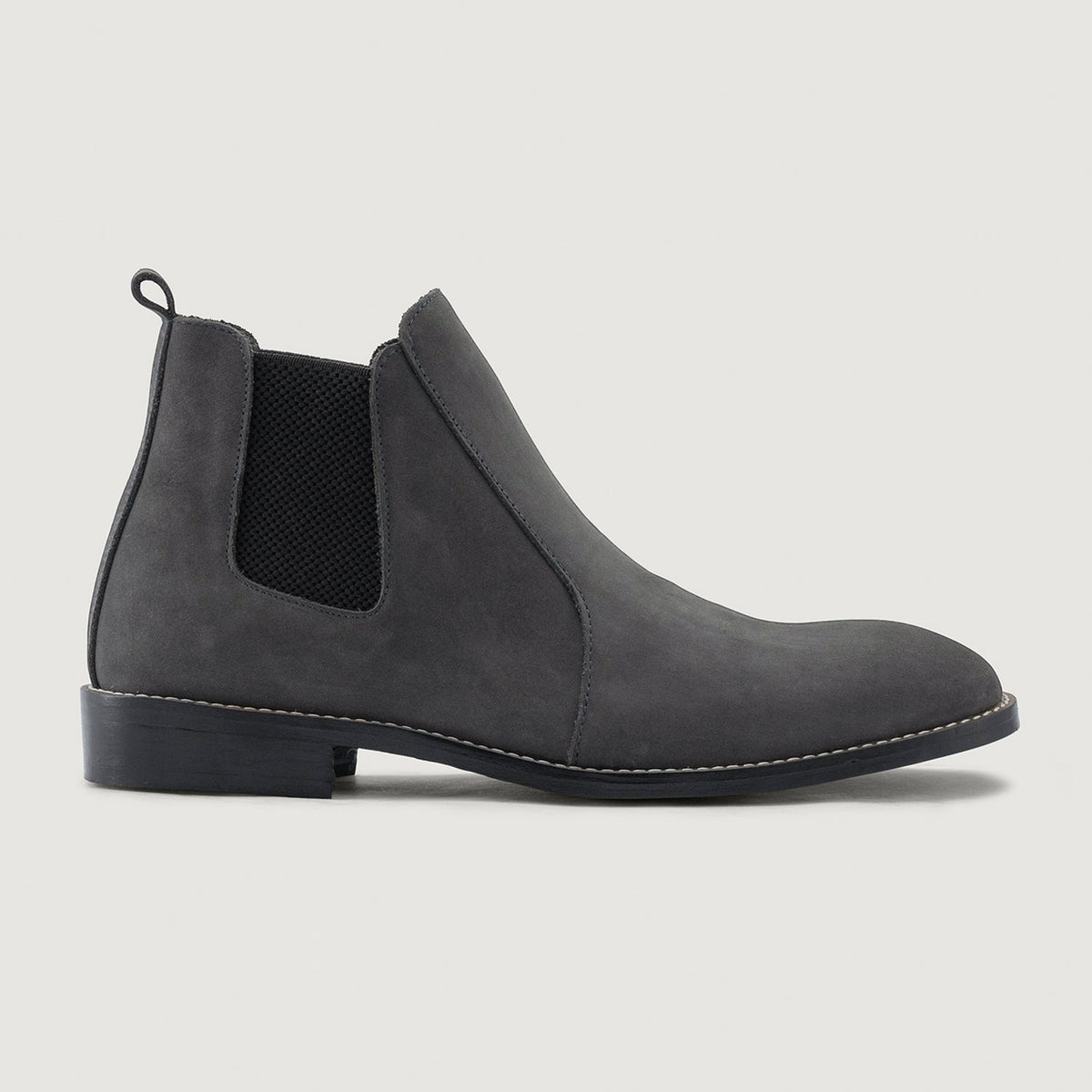 Grey Full-Grain leather Boots - Rámová konstrukce Goodyear welt a špička obuvi