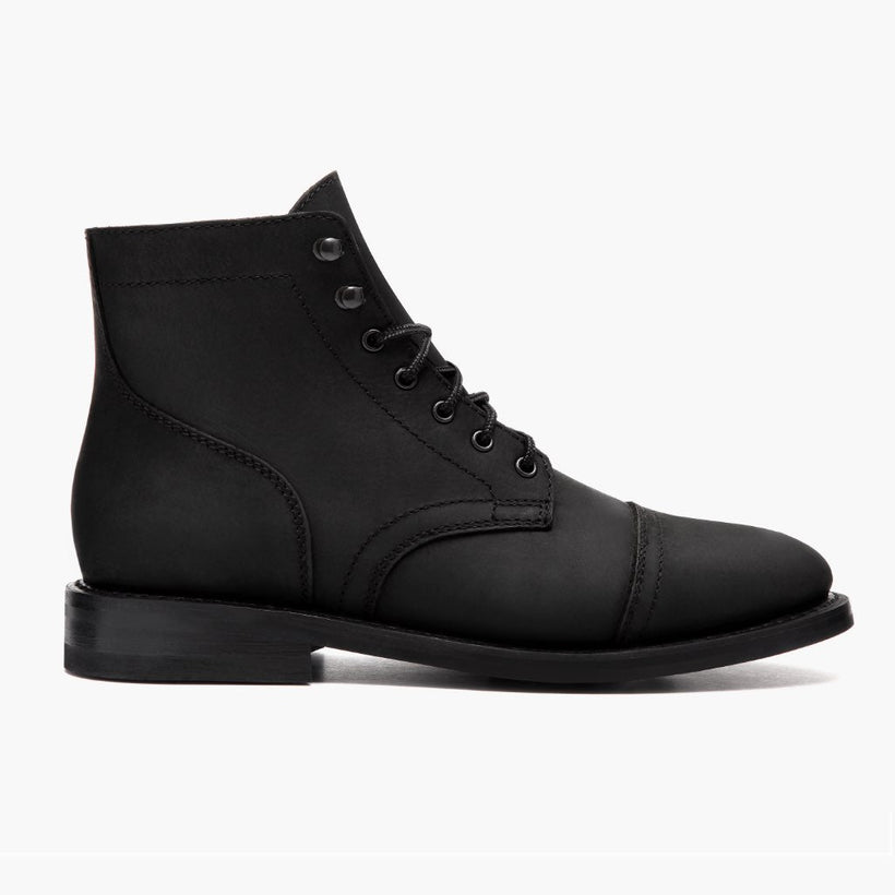 Captain Černá Matte Leather Boots pánská