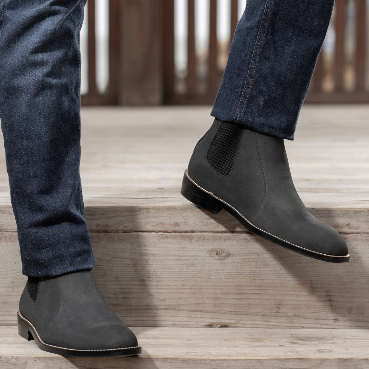 Orlaven Clarkson Chelsea Grey Nubuck Kožené boty - StudGuard pro Pány footwear image 9