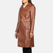 
Black Cowhide leather Coat - Zadní pohled s definovanými rameny a čistým lemem